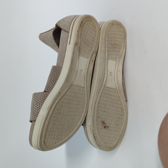 Eileen Fisher Suede Wide Straps Platform Sandals Gray 8 summer retro 90s casual - Picture 6 of 9